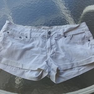 AMERICAN EAGLE White Denim Shorts